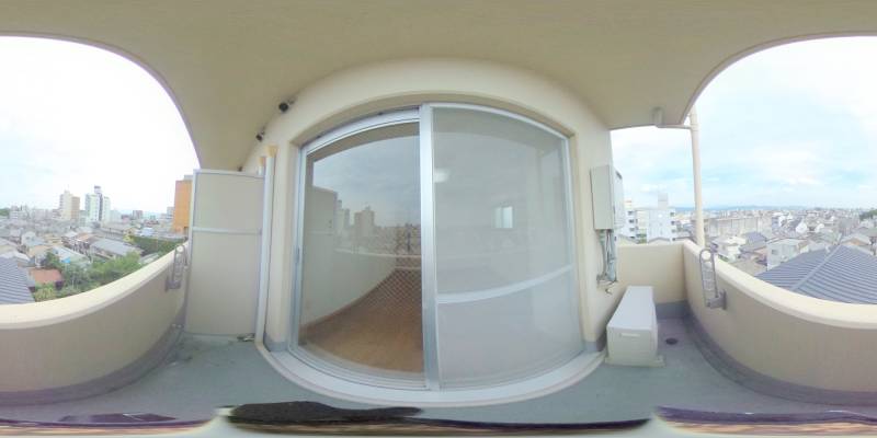 パノラマ画像バルコニー