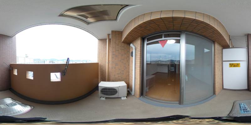 パノラマ画像バルコニー