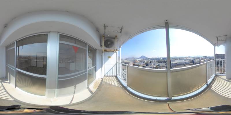 パノラマ画像バルコニー