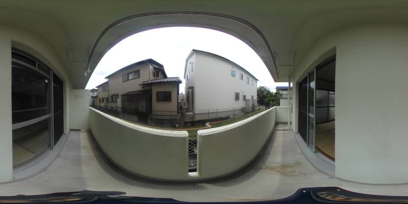 パノラマ画像バルコニー