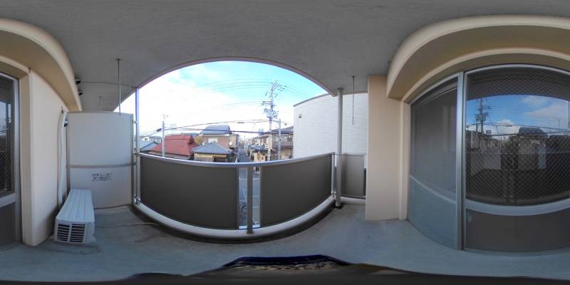 パノラマ画像バルコニー