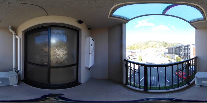 パノラマ画像バルコニー