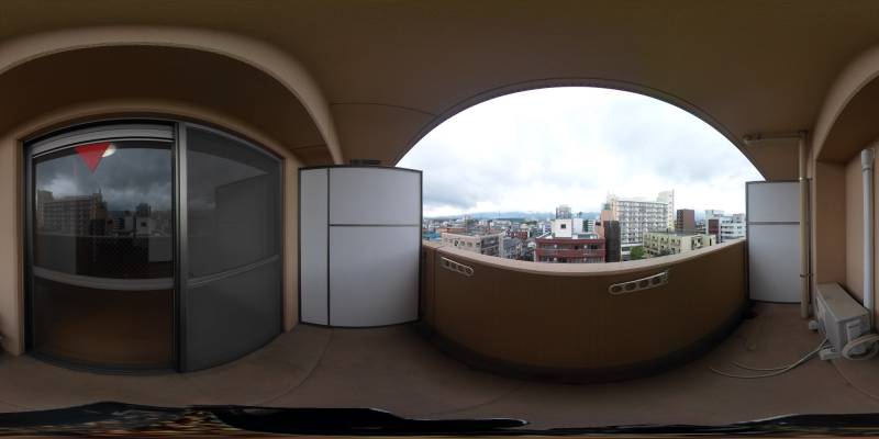 パノラマ画像バルコニー