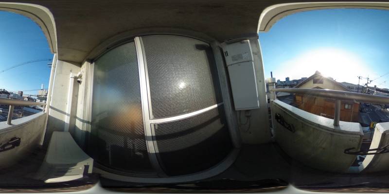 パノラマ画像バルコニー