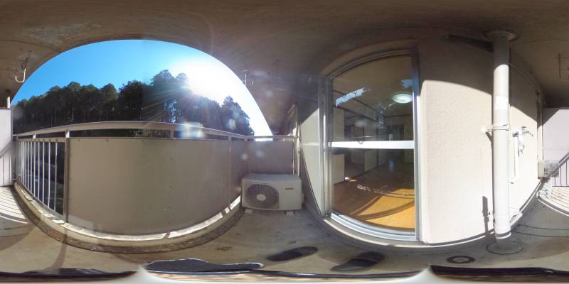 パノラマ画像バルコニー