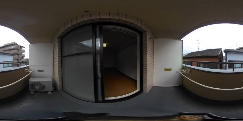 パノラマ画像バルコニー