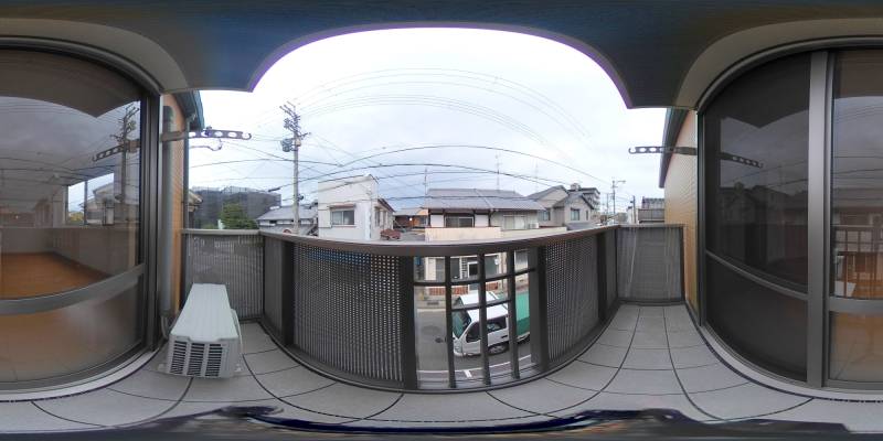 パノラマ画像バルコニー