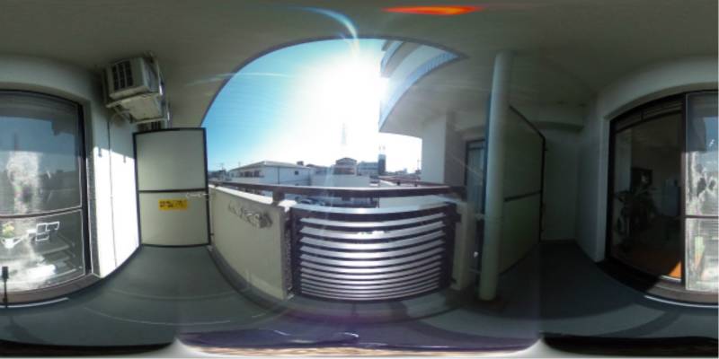 パノラマ画像バルコニー