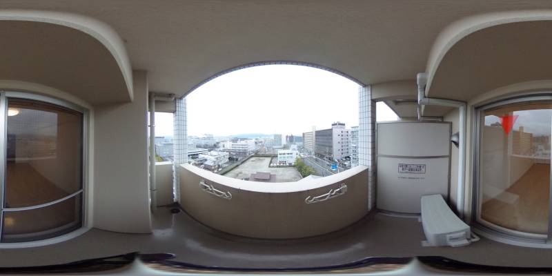 パノラマ画像バルコニー