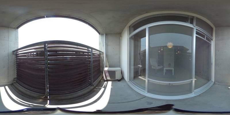 パノラマ画像バルコニー