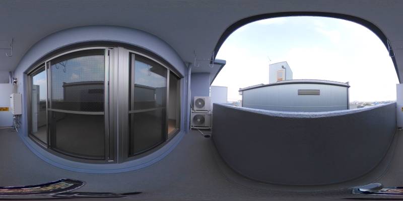 パノラマ画像バルコニー