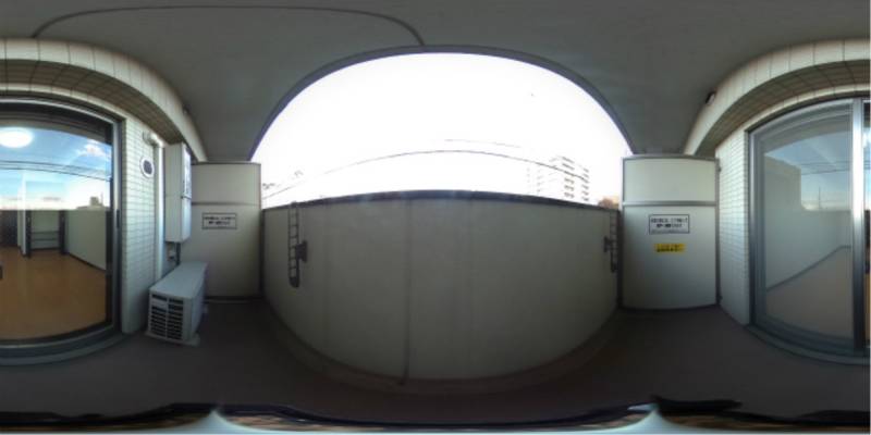 パノラマ画像バルコニー