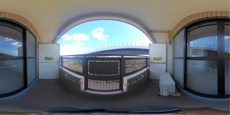 パノラマ画像バルコニー