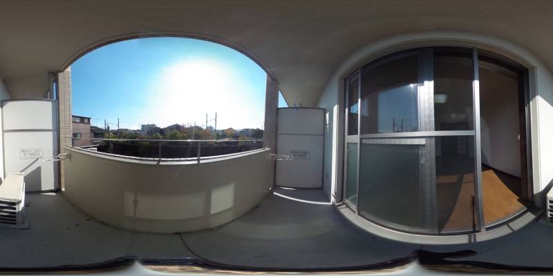 パノラマ画像バルコニー