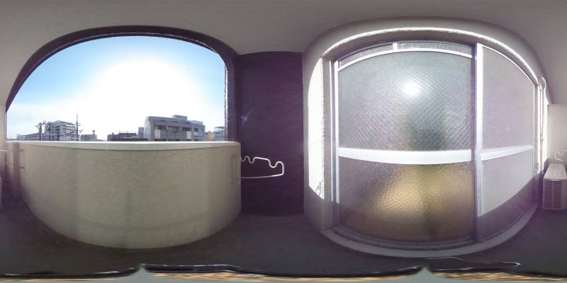 パノラマ画像バルコニー