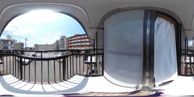 パノラマ画像バルコニー