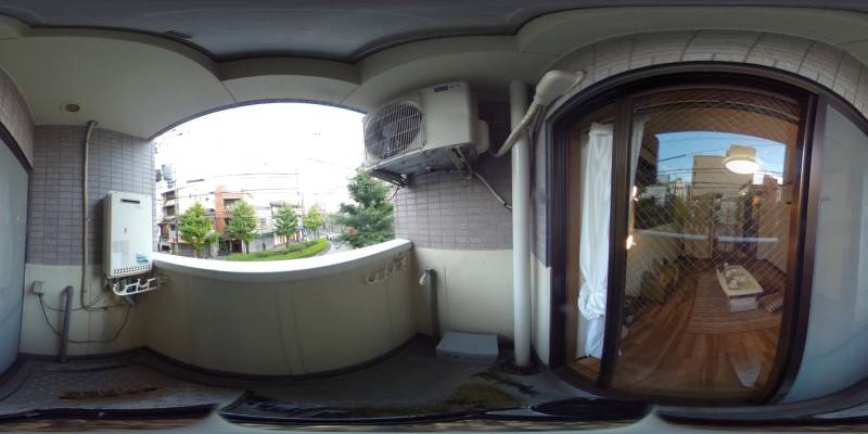 パノラマ画像バルコニー