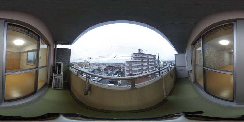 パノラマ画像バルコニー