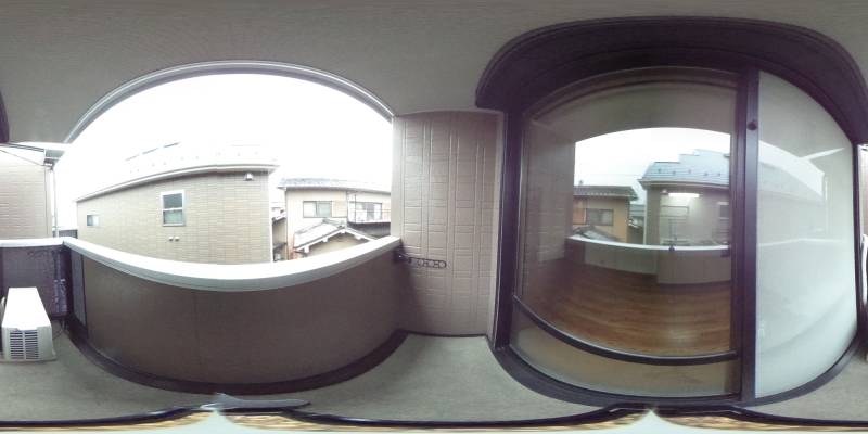 パノラマ画像バルコニー