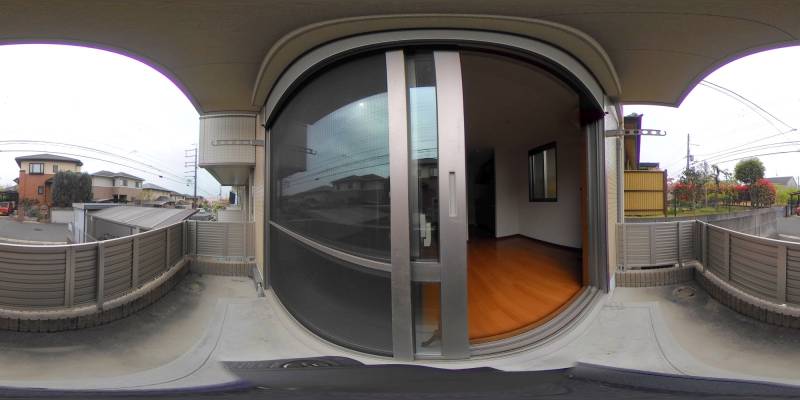 パノラマ画像バルコニー