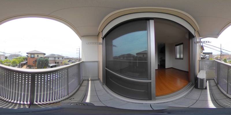 パノラマ画像バルコニー