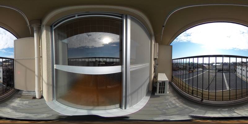 パノラマ画像バルコニー