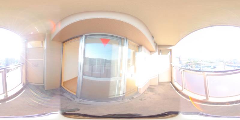 パノラマ画像バルコニー