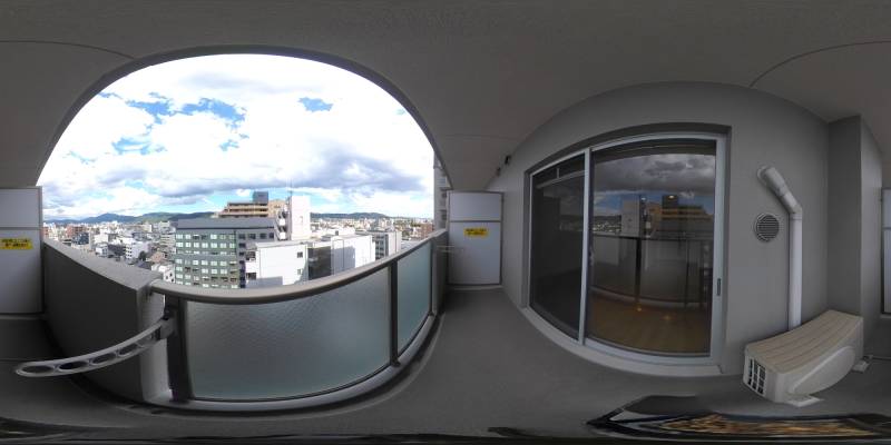 パノラマ画像バルコニー