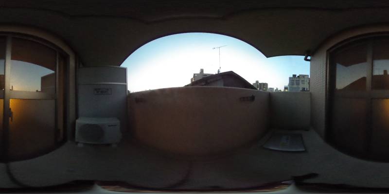 パノラマ画像バルコニー