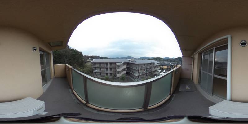 パノラマ画像バルコニー