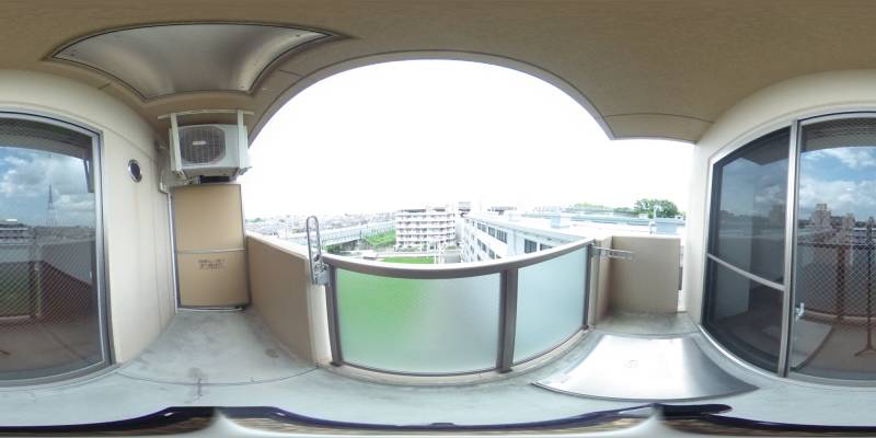 パノラマ画像バルコニー