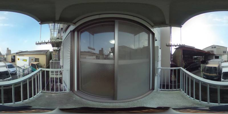 パノラマ画像バルコニー