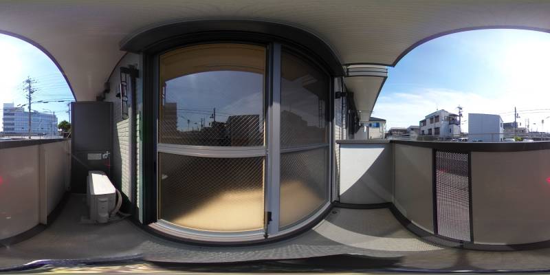 パノラマ画像バルコニー