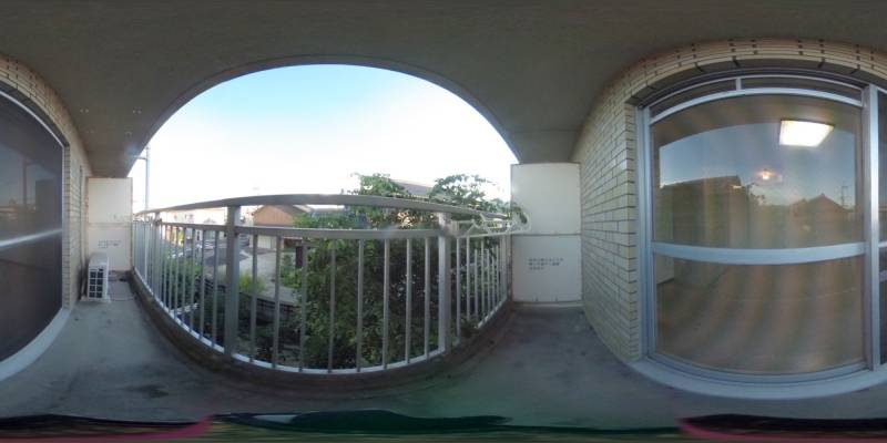 パノラマ画像バルコニー