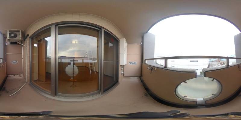 パノラマ画像バルコニー