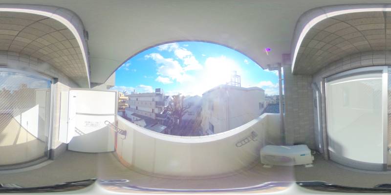 パノラマ画像バルコニー