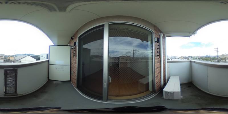 パノラマ画像バルコニー