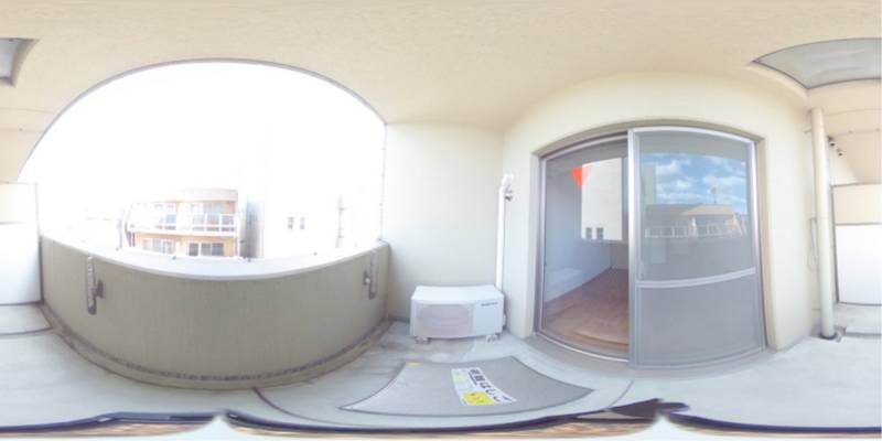 パノラマ画像バルコニー