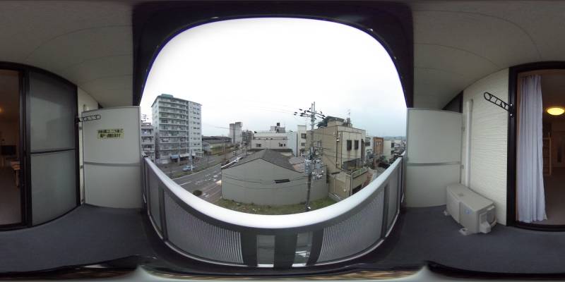 パノラマ画像バルコニー