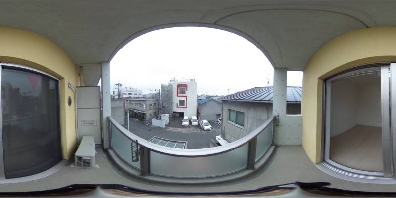 パノラマ画像バルコニー
