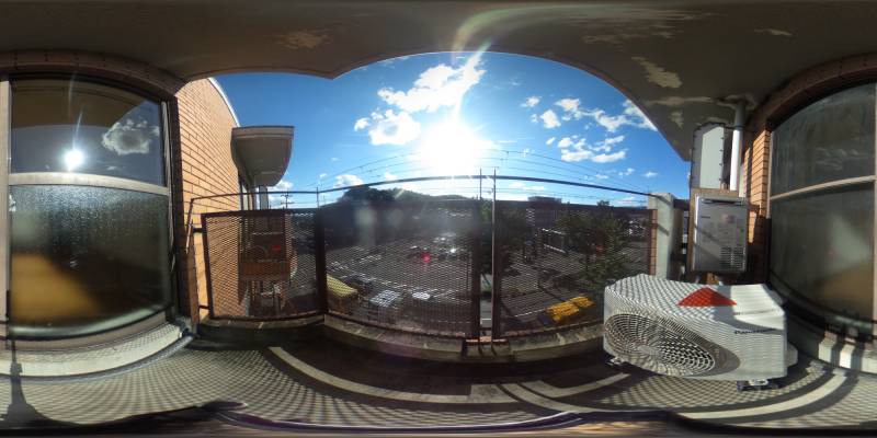 パノラマ画像バルコニー