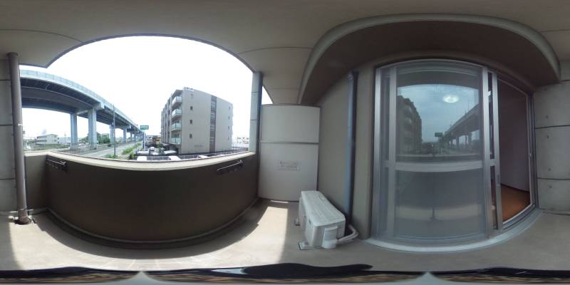 パノラマ画像バルコニー