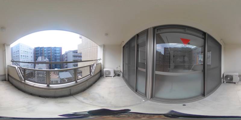 パノラマ画像バルコニー