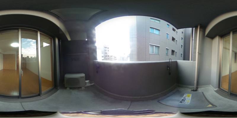 パノラマ画像バルコニー