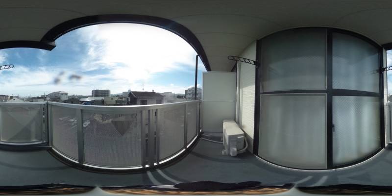 パノラマ画像バルコニー