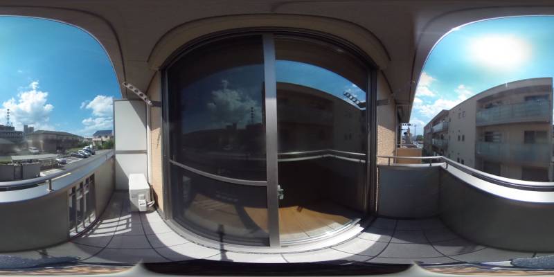 パノラマ画像バルコニー