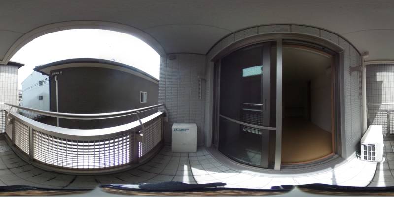 パノラマ画像バルコニー