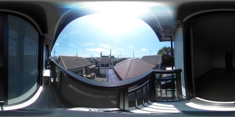 パノラマ画像バルコニー