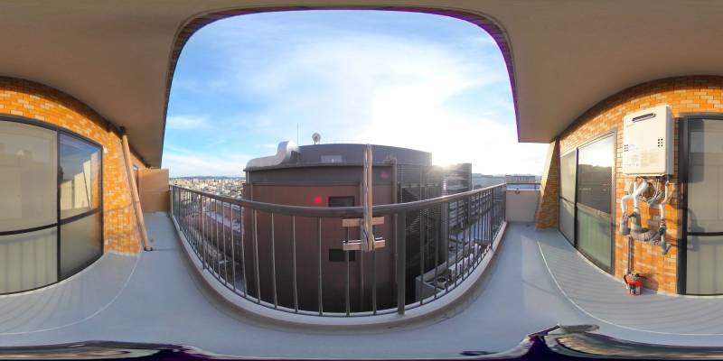 パノラマ画像バルコニー