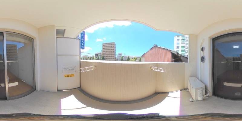 パノラマ画像バルコニー